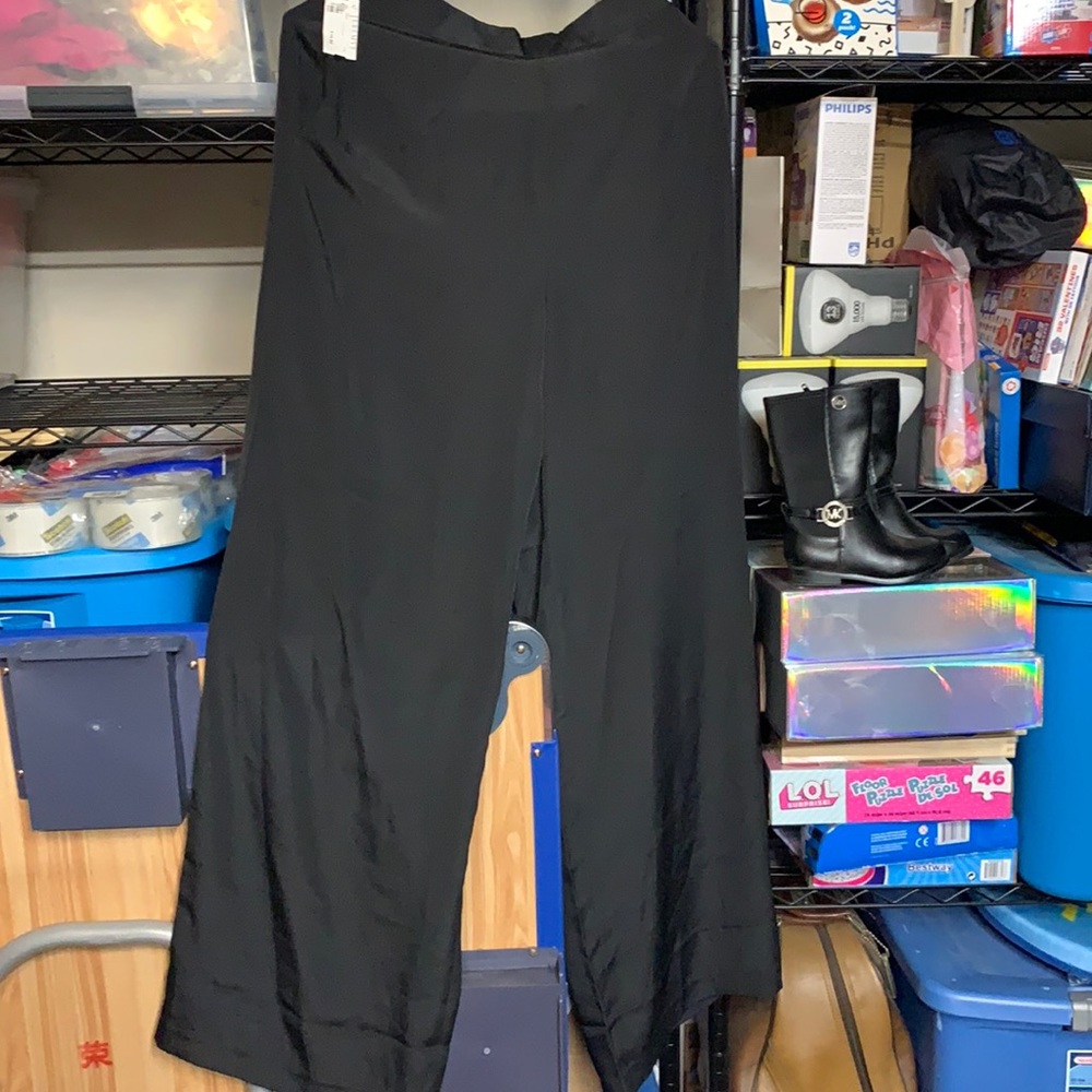 Super wide leg silky pants